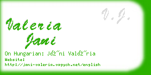 valeria jani business card